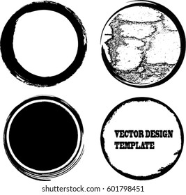 Stamps Collection. Grunge Circles, Banners, Insignias , Logos, Icons, Labels and Badges Set . Retro Frames for Emblems. 