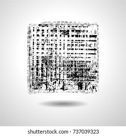 Stamps Collection. Grunge Squares, Banners, Insignias , Logos, Icons, Labels and Badges Set .  Retro Frames for Emblems. Isolated blank shapes with dirty, distressed scratched Texture.