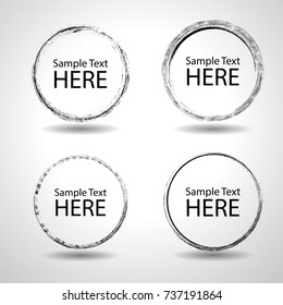 Stamps Collection. Grunge Squares, Banners, Insignias , Logos, Icons, Labels and Badges Set .  Retro Frames for Emblems. Isolated blank shapes with dirty, distressed scratched Texture.