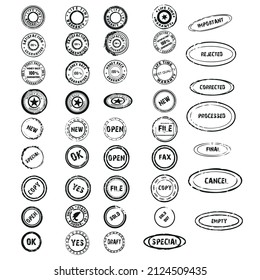 Stamps Collection, t-shirt, vector art,  Special offer, big sale, black Friday, discount, rubber label seal stamp set