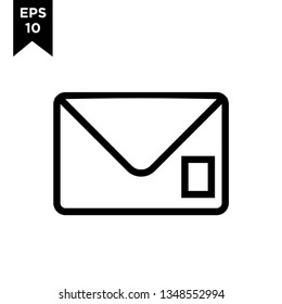 stamps envelope email icon vector logo illustration design