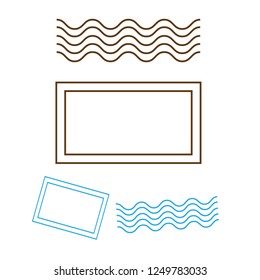 Stamps frames set. Stamp grunge seal vector