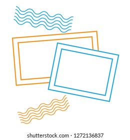 Stamps frames set. Stamp grunge seal vector