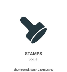Marca el vector de icono de glifo en fondo blanco. Símbolo plano de símbolo vectorial de la colección social moderna para concepto móvil y diseño de aplicaciones web.