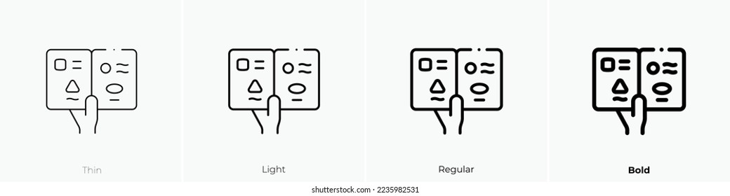 stamps icon. Thin, Light Regular And Bold style design isolated on white background