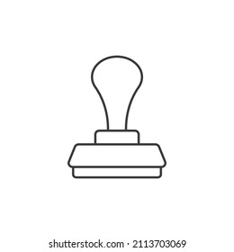 vectores de icono de sellos en fondo blanco, sellos iconos de línea de moda de la colección Social, estampillas ilustración vectorial