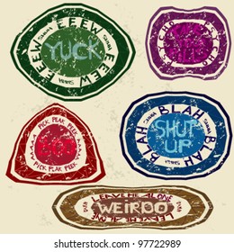 Stamps with insulting words