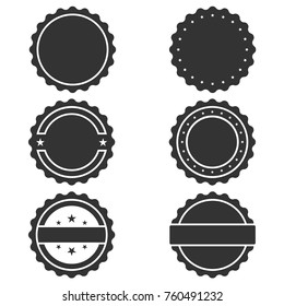 Sello vectorial sin texto. Conjunto de sellos. Colección de sello postal. Sellos vectoriales. Sellos de círculo.