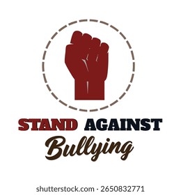 Stand Against Bullying Minimalist Fist Graphic