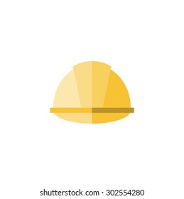 Stand alone Icon in flat style ( Safety helmet )