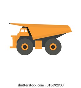 Stand alone Icon in flat style ( Dump Truck )