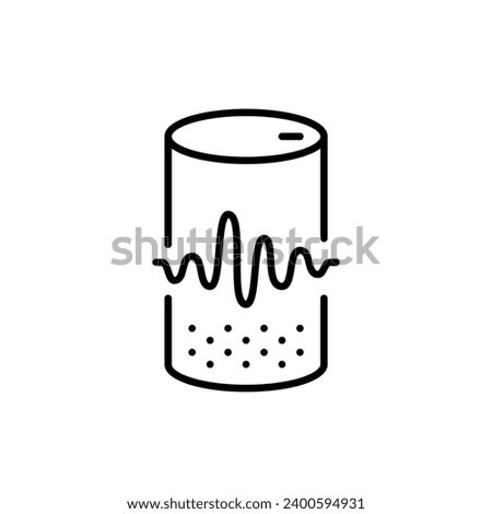 Stand alone voice assistant. Speaker and sound wave. Pixel perfect icon