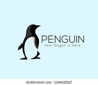 stand art penguin logo animal vector