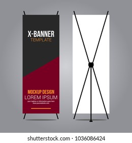 Stand Banner Abstract Mockup Template