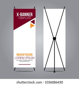 Stand Banner Abstract Mockup Template