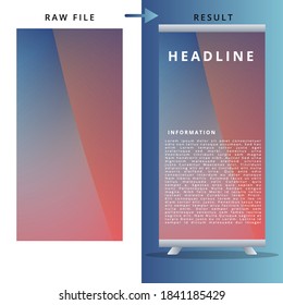 Stand Banner Background Abstract Blue and Violet. Abstract Backdrop For Print And Social Media  Template. Wallpaper Blend Pattern For Banner And Poster Design