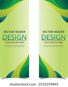 Stand banner, Business roll up banner design for events, annual meetings, presentations, marketing, promotions, green, and yellow print ready colors. vector
