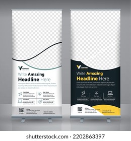 stand banner corporate template layout design alternative design