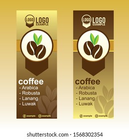 Stand Banner Design Template Coffee