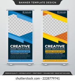 stand banner display template with abstract style