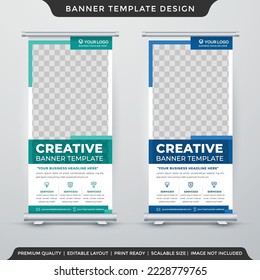 plantilla de visualización de pancartas con estilo abstracto