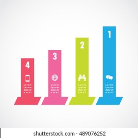 Stand banner flat of office infographics elements.