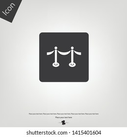 Stand barrier icon. Vector illustration sign