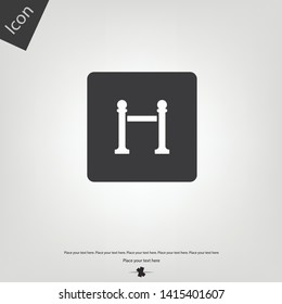 Stand barrier icon. Vector illustration sign