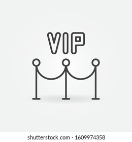 Stand Barrier or VIP Zone vector concept outline icon or symbol