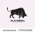 stand Black bull butting logo design inspiration