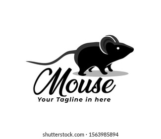 Stand black mouse logo design inspiration