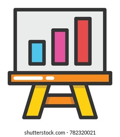 Stand Board Bar Graphs Showing Graphic Stock Vector (Royalty Free ...