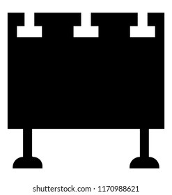 
A stand board used for branding, a billboard icon
