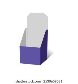 Modelo de caixa de suporte com 3D, arquivo vetorial
