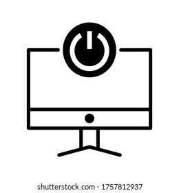 Icono de Stand By o logotipo símbolo de signo aislado ilustración vectorial - iconos vectoriales de estilo negro de alta calidad
