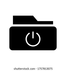 Icono de Stand By o logotipo símbolo de signo aislado ilustración vectorial - iconos vectoriales de estilo negro de alta calidad
