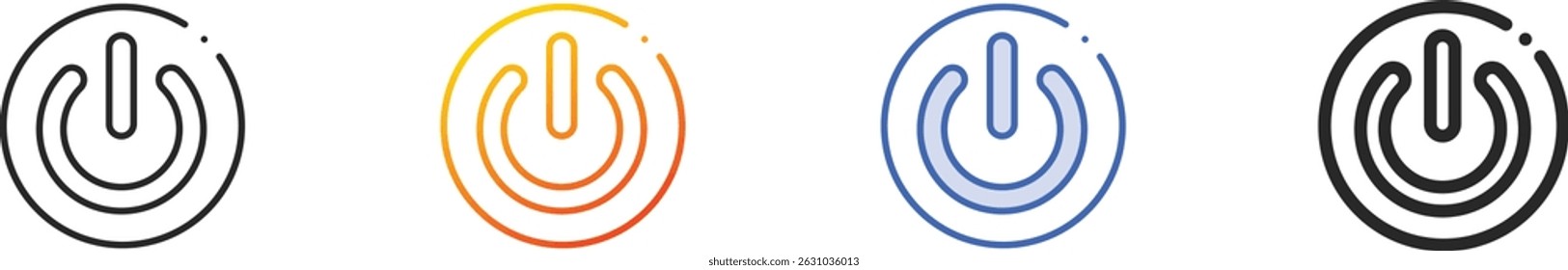 stand by icon.Thin Linear, Gradient, Blue Stroke and bold Style Design Isolated On White Background
