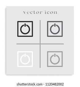 Stand by sign flat black and white vector icon.