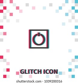 Stand by sign  glitch effect vector icon.