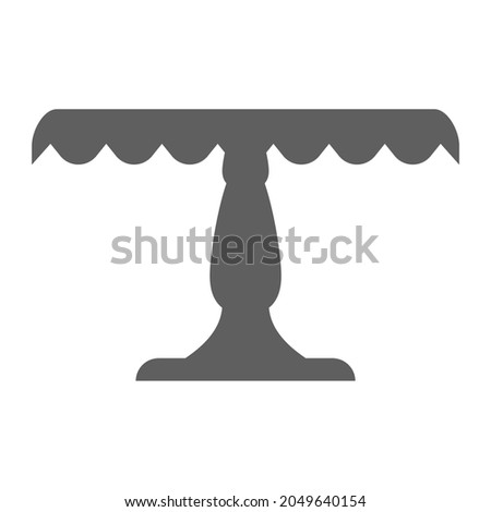 Stand cake in flat icon style. Empty tray for fruit and desserts. Vector illustration.