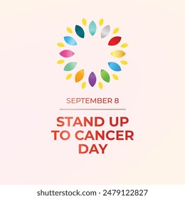 Stand Up To Cancer. Flat design. Vector ribbon design. Flat ribbon. Good for usage template celebration. eps 10. 