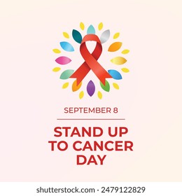 Stand Up To Cancer. Flat design. Vector ribbon design. Flat ribbon. Good for usage template celebration. eps 10. 