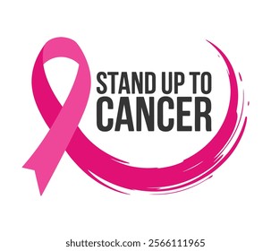 stand up to cancer illustration design, world cancer day design