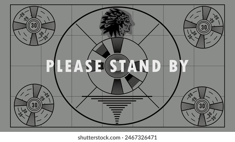 Die "Please Stand By"-Karten werden verwendet, wenn ein Sender oder Netzwerk während der Übertragung technische Schwierigkeiten hat.