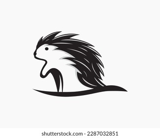 stand cartoon vector porcupine hedgehog vector logo icon symbol design template illustration inspiration