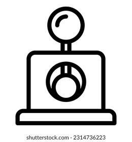 Stand cigar cutter icon outline vector. Smoke filter. Smoker health