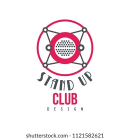 Stand up club logo design vector Illustration on a white background