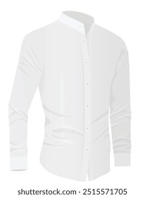 Stand up collar shirt. vector