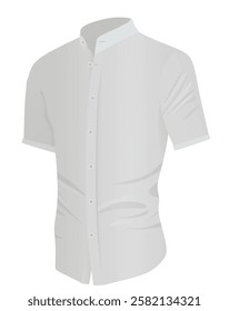 Stand up collar shirt. vector