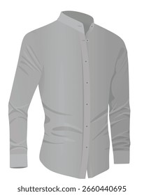 Stand up collar shirt. vector	
